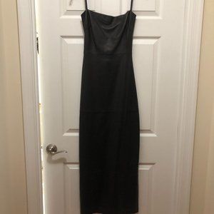 PERFECT PROM DRESS!                      Leather Floor Length Backless Dress